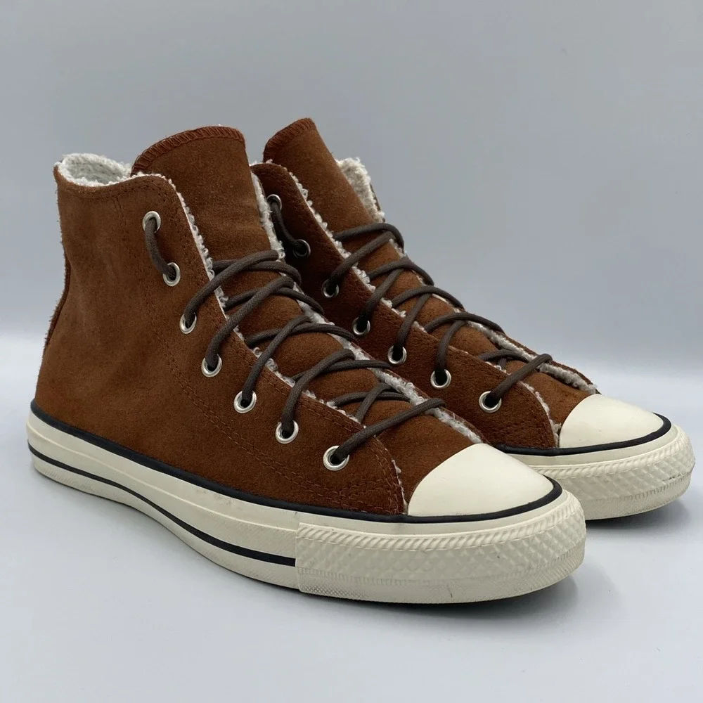 Converse Chuck Taylor All Star High Top Women's 7 Cinnamon Brown Suede Shoes